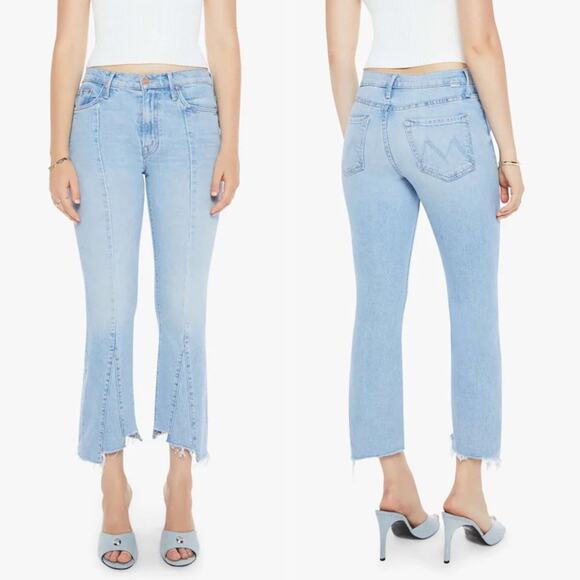 MOTHER Insider Crop Pointy Fray Jeans - Picture 1 of 6